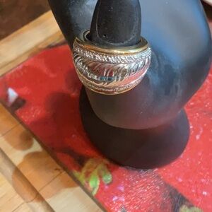 Ladies silver and gold plate with rhinestones on both sides